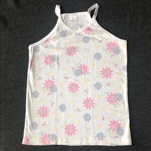 Hanna Andersson Girl Camisole in 100% OEKO-TEX Cotton White Flower Print Size L